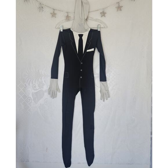 MorphSuits Medium Fancy Tuxedo Slenderman Haunter Halloween Costume Zentai Body - Picture 1 of 11